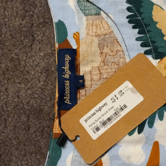 FLYING DUCKS SMOCK DRESS, SIZE SMALL, PRINCESS HIGHWAY - Picture 3 of 6